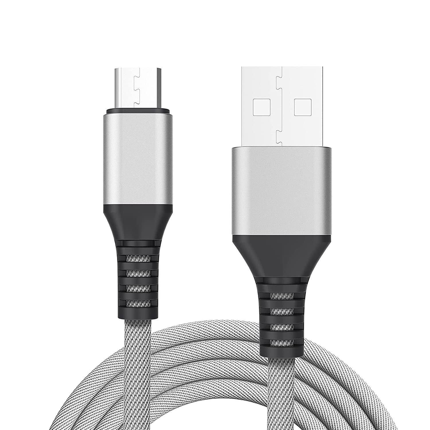 Micro USB Nylon Braided Fast Charging Cable - Black
